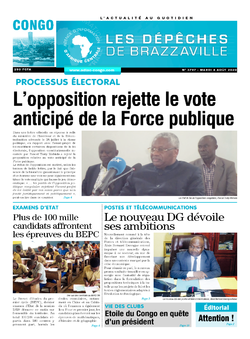 Les Dépêches de Brazzaville : Édition brazzaville du 04 août 2020