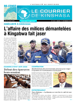 Les Dépêches de Brazzaville : Édition brazzaville du 01 septembre 2020