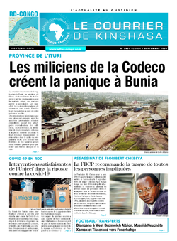 Les Dépêches de Brazzaville : Édition brazzaville du 07 septembre 2020