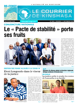 Les Dépêches de Brazzaville : Édition brazzaville du 11 septembre 2020