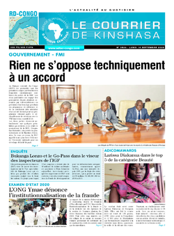 Les Dépêches de Brazzaville : Édition brazzaville du 14 septembre 2020