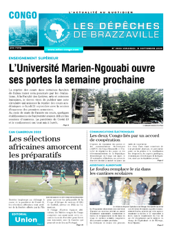 Les Dépêches de Brazzaville : Édition brazzaville du 18 septembre 2020