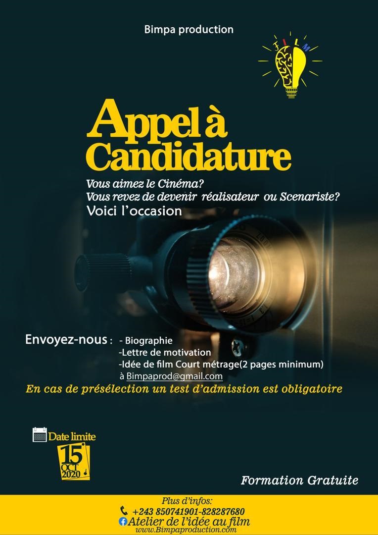 L’appel à candidature pour l’atelier De l’idée au film court toujours (DR)