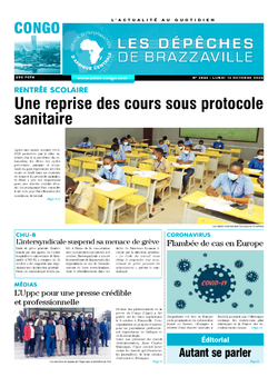Les Dépêches de Brazzaville : Édition brazzaville du 12 octobre 2020
