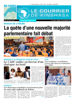 Les Dépêches de Brazzaville : Édition brazzaville du 27 octobre 2020