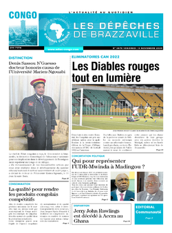 Les Dépêches de Brazzaville : Édition brazzaville du 13 novembre 2020