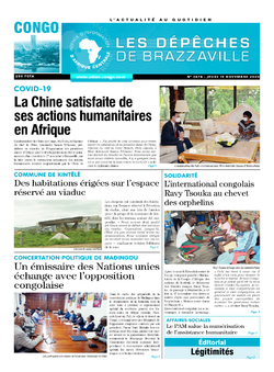 Les Dépêches de Brazzaville : Édition brazzaville du 19 novembre 2020