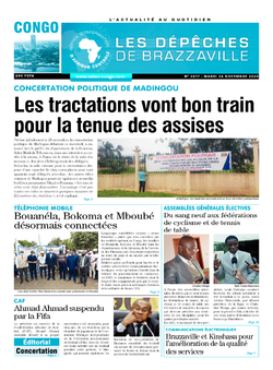 Les Dépêches de Brazzaville : Édition brazzaville du 24 novembre 2020