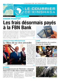 Les Dépêches de Brazzaville : Édition brazzaville du 25 novembre 2020