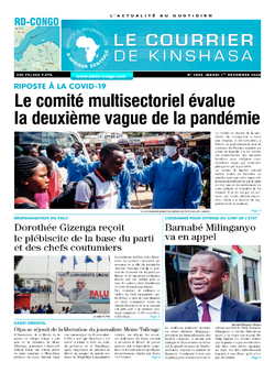 Les Dépêches de Brazzaville : Édition brazzaville du 01 décembre 2020