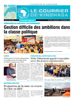 Les Dépêches de Brazzaville : Édition brazzaville du 16 décembre 2020