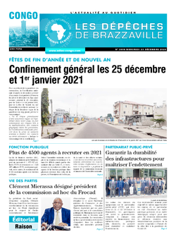 Les Dépêches de Brazzaville : Édition brazzaville du 23 décembre 2020