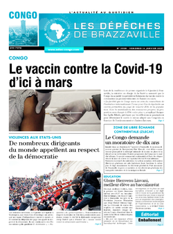 Les Dépêches de Brazzaville : Édition brazzaville du 08 janvier 2021