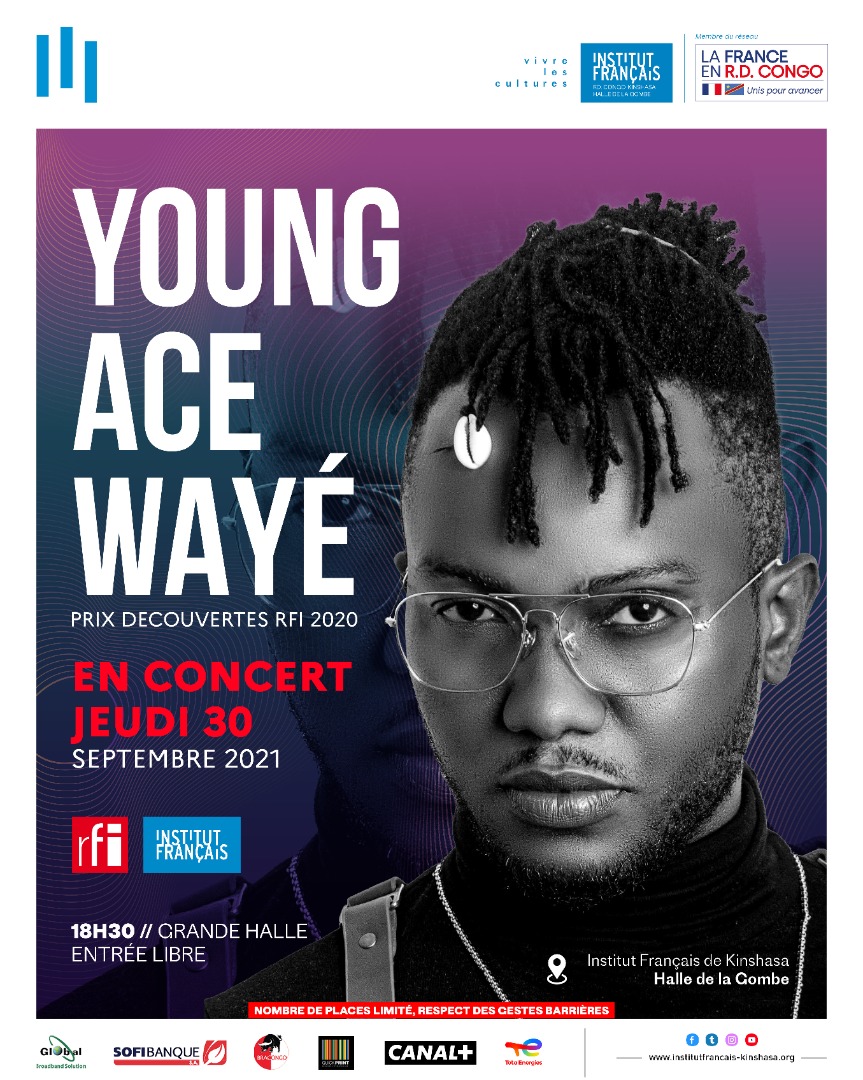 Young Ace Wayé en concert ce jeudi 30 septembre à la Halle de la Gombe (DR)