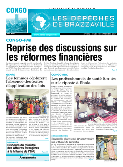 Les Dépêches de Brazzaville : Édition brazzaville du 30 septembre 2021
