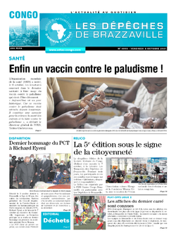 Les Dépêches de Brazzaville : Édition brazzaville du 08 octobre 2021