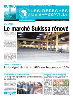 Les Dépêches de Brazzaville : Édition brazzaville du 11 octobre 2021