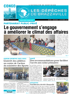Les Dépêches de Brazzaville : Édition brazzaville du 13 octobre 2021