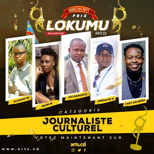 Les Cinq Journalistes culturels nominés pour le Prix Lokumu (DR)