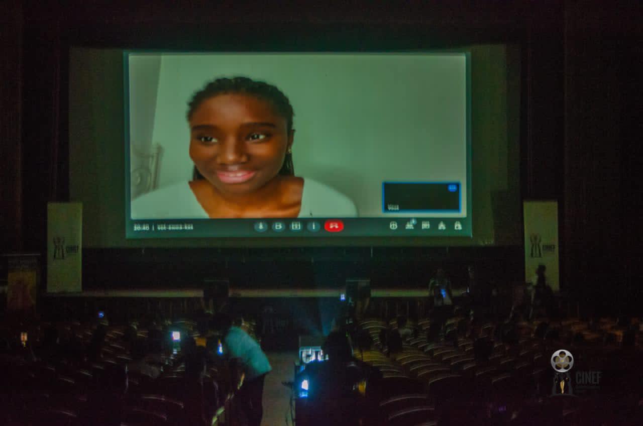 Aperçu de la visio-conférence avec Kadji Touré à la fin de la projection (DR) 