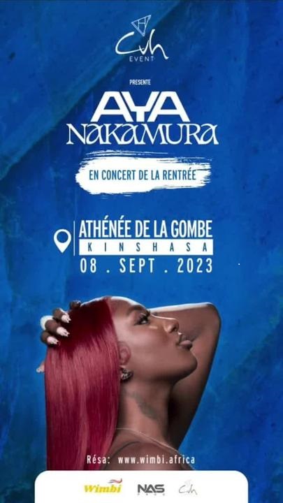 2 : Aya Nakamura à l’affiche ce vendredi à l’Athénée de la Gombe (DR)