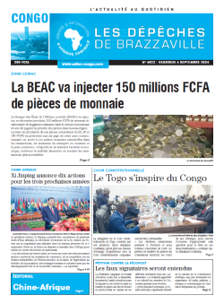 Les Dépêches de Brazzaville : Édition brazzaville du 06 septembre 2024