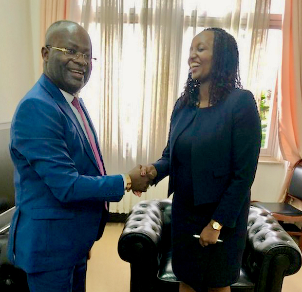 Entretien entre l'ambassadeur Guy Nestor Itoua et Soraya Hakuziyaremye, Ministre du Commerce et de l’Industrie de la République du Rwanda.