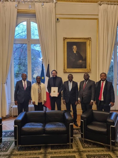 Délégation congolaise au ministère de l'intérieur, Paris Place Beauvau, le 8 décembre 2023