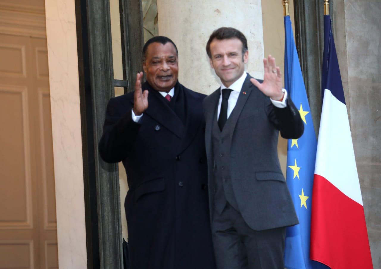 Denis Sassou N'Guesso reçu par Emmanuel Macron à l’Élysée le jeudi 22 décembre 2022