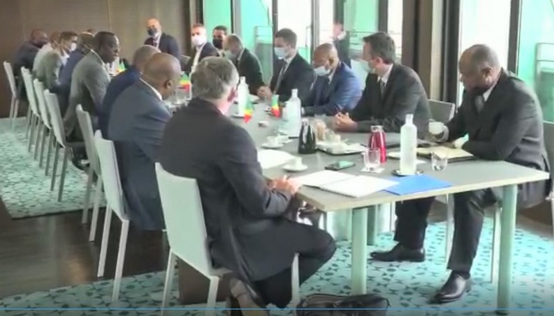 Capture d'écran, participants à la réunion de la délégation congolaise au siège du Medef à Paris le 23 août 2021