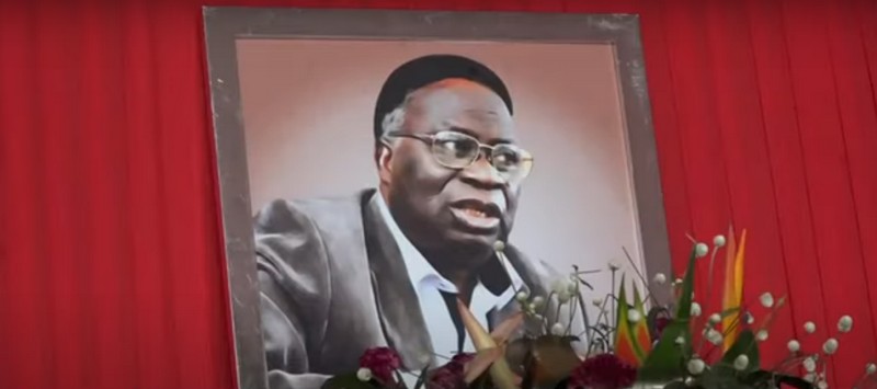 Copie écran, ultime adieu de la Nation au Pr Dominique Ngoïe-Ngalla à Brazzaville, Congo