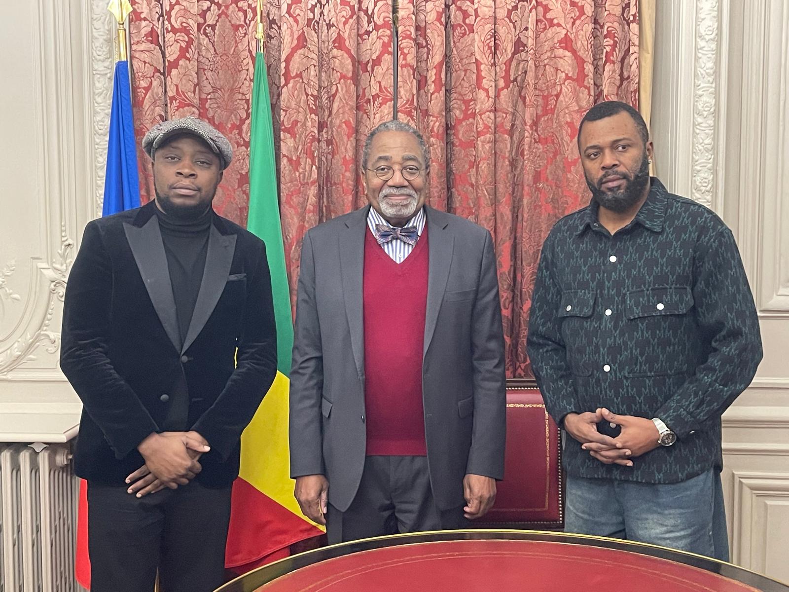 Réception de Roga Roga à l'ambassade de la République du Congo en France