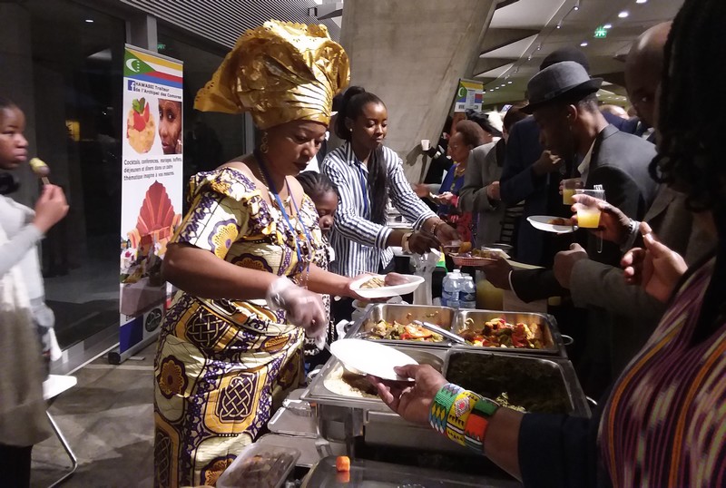 Unesco-Semaine africaine 2019, stand culinaire du Congo lors de la soirée de gala