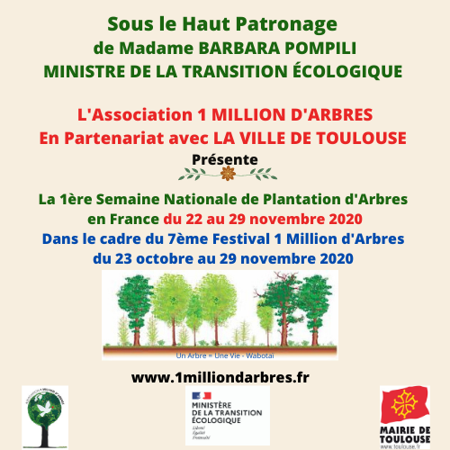 Visuel Première Semaine Nationale de plantation d’Arbres prévue du 23 au 27 novembre